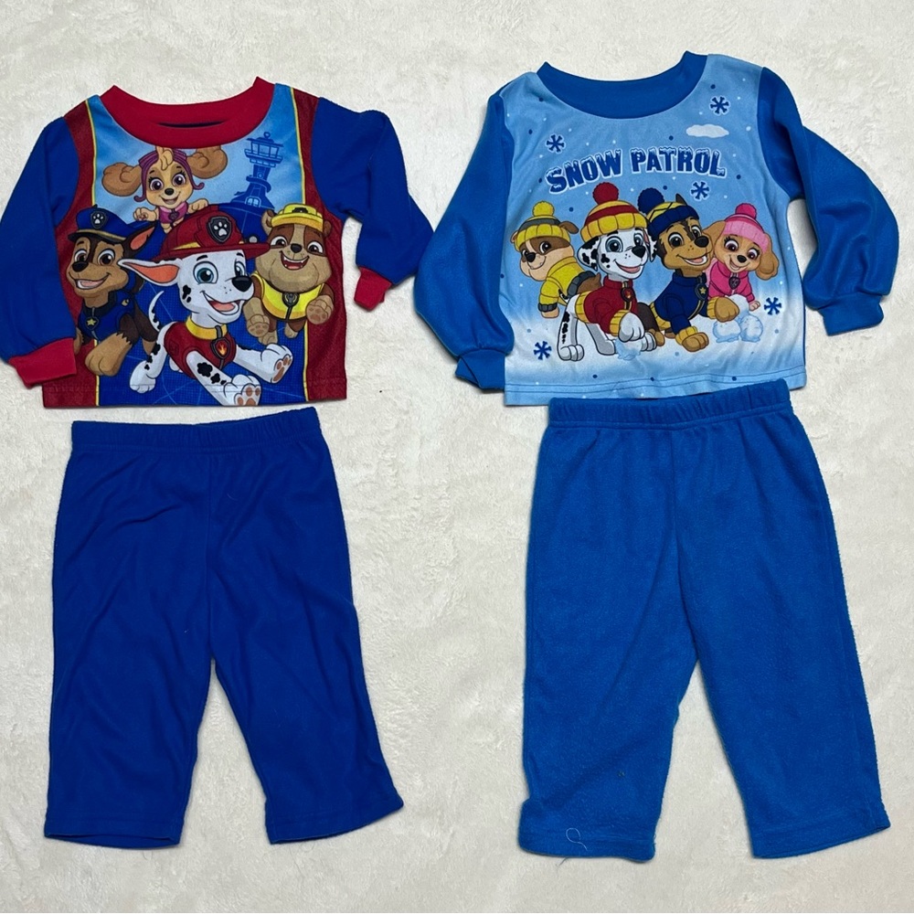 Nickelodeon Paw Patrol Blue and Red Kids Pajama Sets